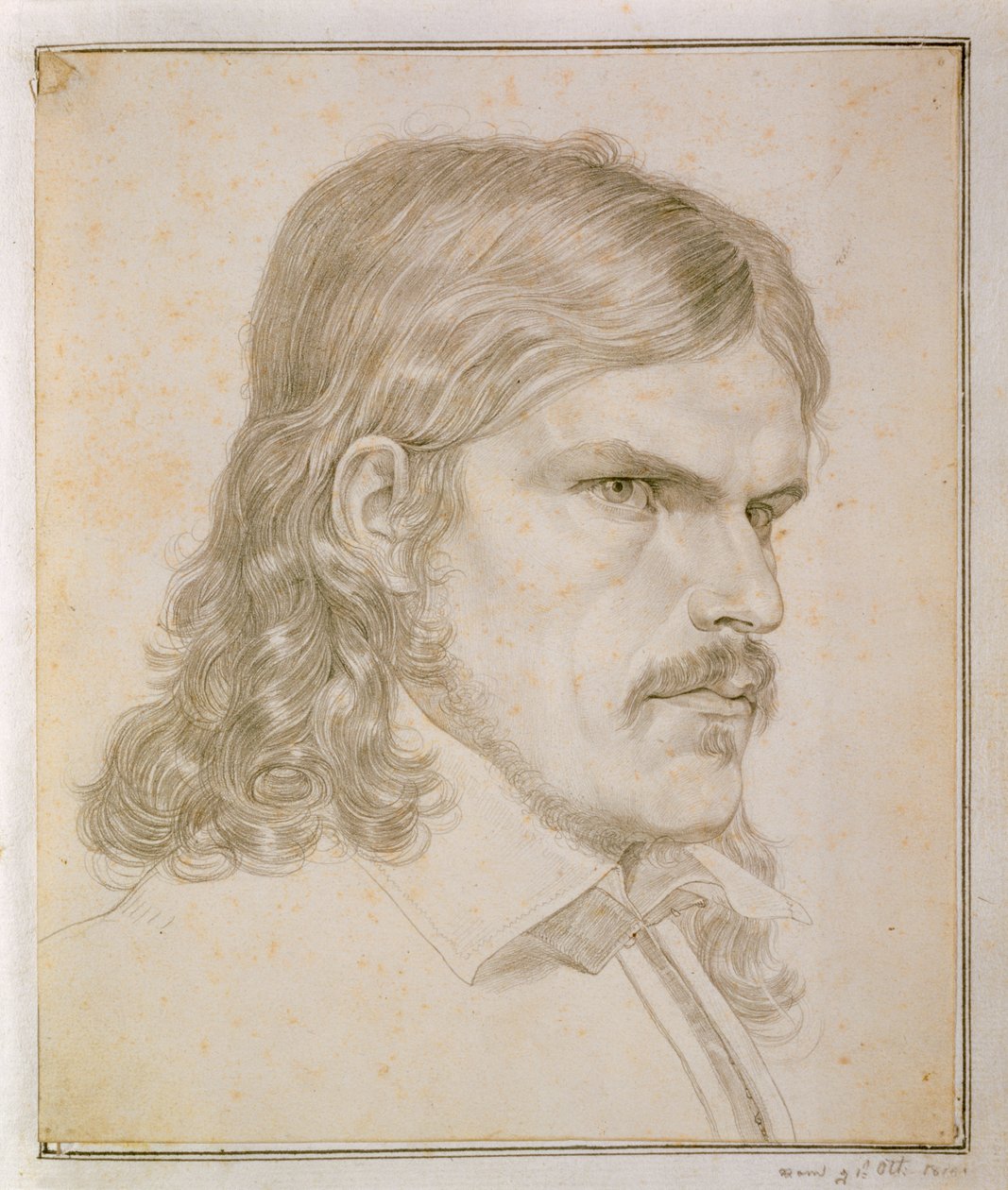 Portrét Friedricha Ruckerta, 1816 (papír na tužce) od Samuel Amsler