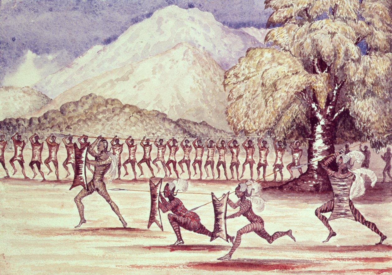 Válečný tanec, ilustrace z „The Albert N