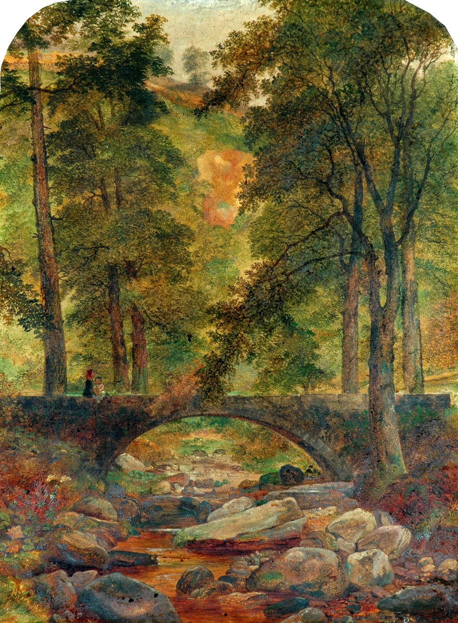Hardcastle Crags, 1850 od Samuel Baldwin