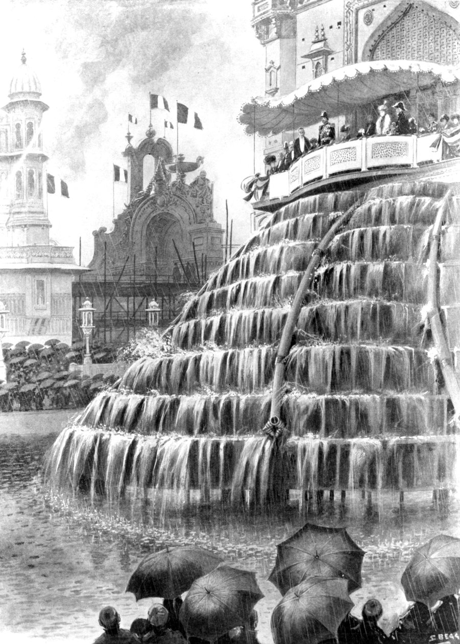 Státní obřad v beznadějném lijáku deště, z „The Illustrated London News“, 23. května 1908 od Samuel Begg