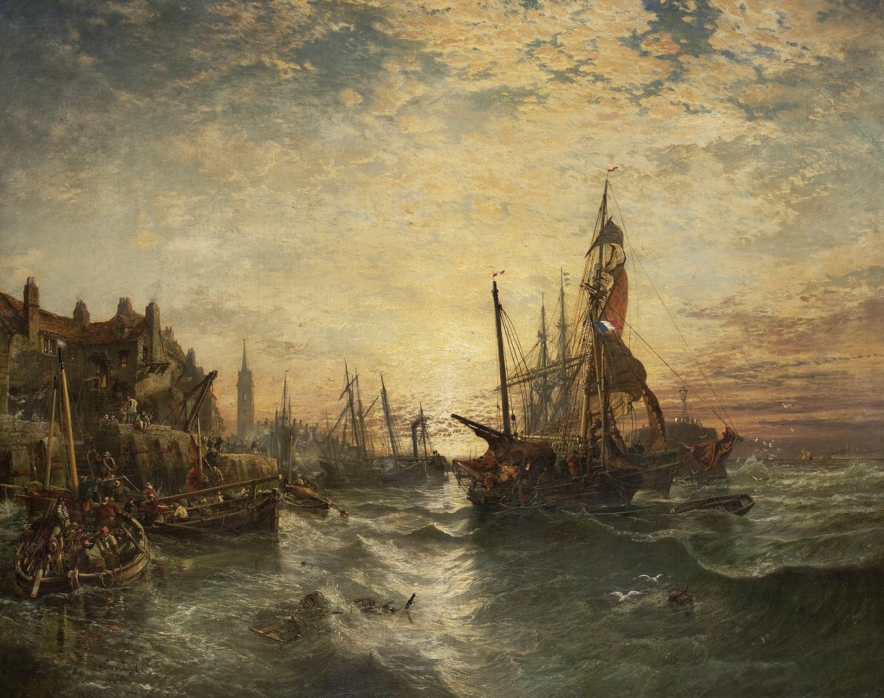 West Wemyss Harbour Fife od Samuel Bough