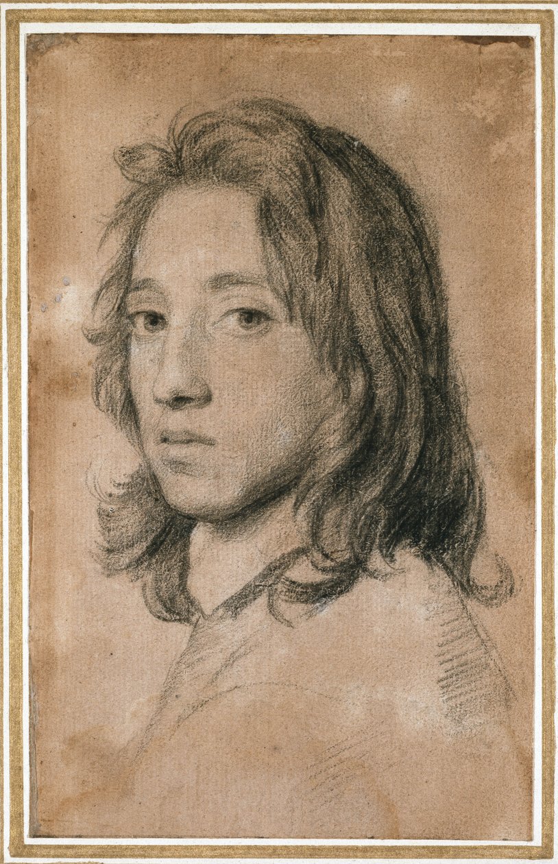 Portrét Thomase Alcocka, 17. století (křída na papíře) od Samuel Cooper