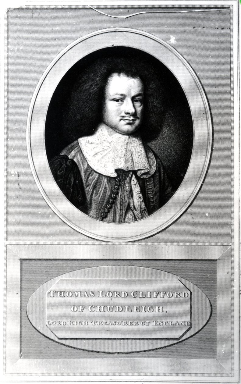 Thomas Clifford, 1. baron Clifford z Chudleigh, rytý Edward Scriven, 1820 od Samuel Cooper