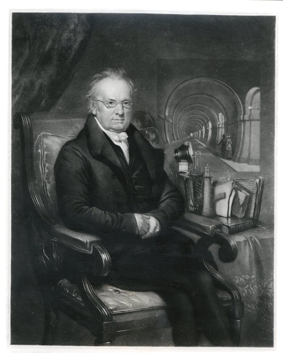 Sir Mark Isambard Brunel (1769-1849) kolem roku 1835 od Samuel Drummond