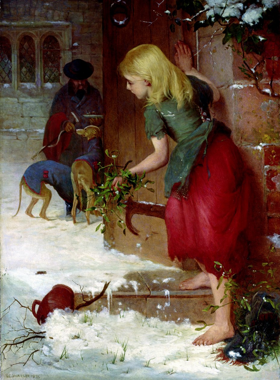 Prodejce jmelí, 1871 od Samuel Edmund Waller