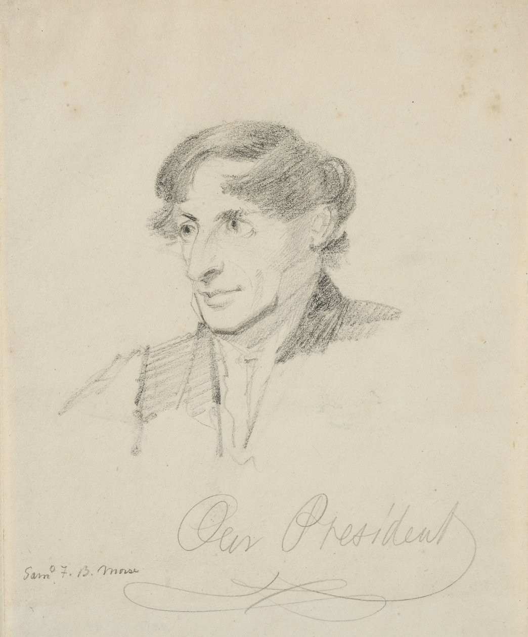 Náš prezident, John Tyler, 1842 (grafit na krémově tkaném papíru) od Samuel Finley Breese Morse