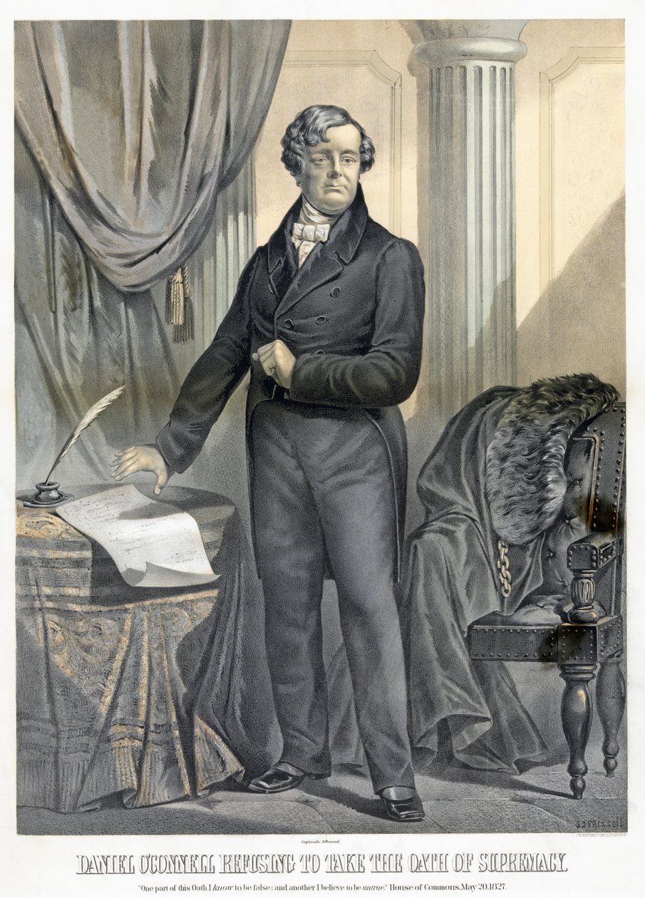 Daniel OConnell odmítá složit přísahu nadvlády, hospoda. Boston od Samuel Frizzell