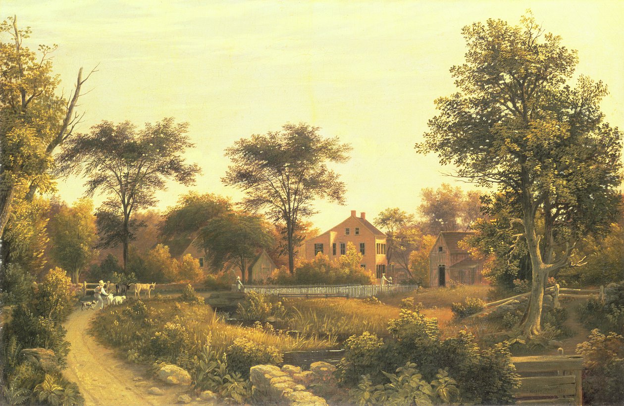 New England Homestead, 1839 od Samuel Lancaster Gerry
