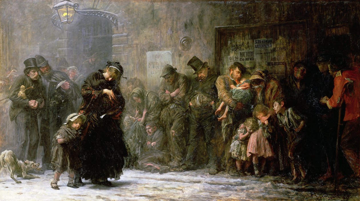 Žadatelé o přijetí do Casual Ward, 1874 od Samuel Luke Fildes