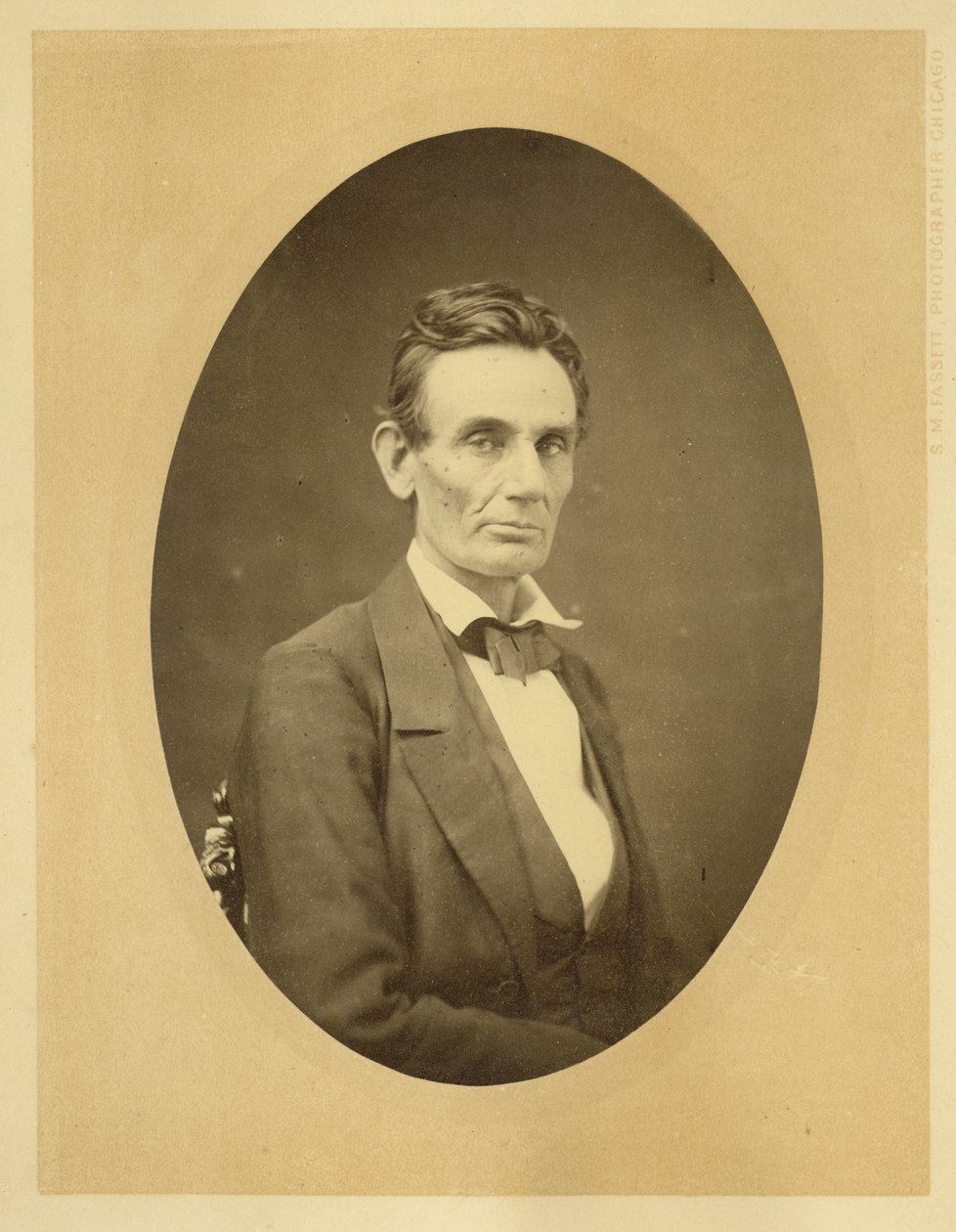 Portrét Abrahama Lincolna, 1859 (černobílá fotografie) od Samuel Montague Fassett