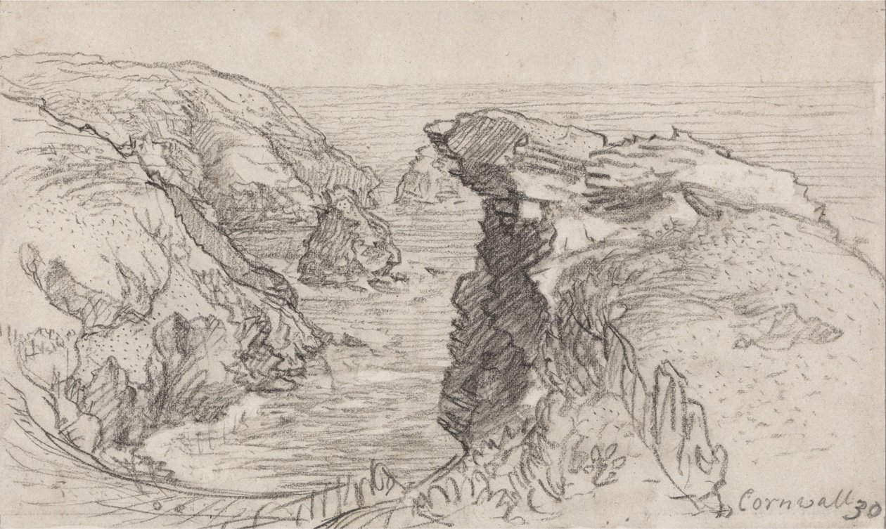 Stránka z Cornish Sketchbooku- Cornwall 30 od Samuel Palmer
