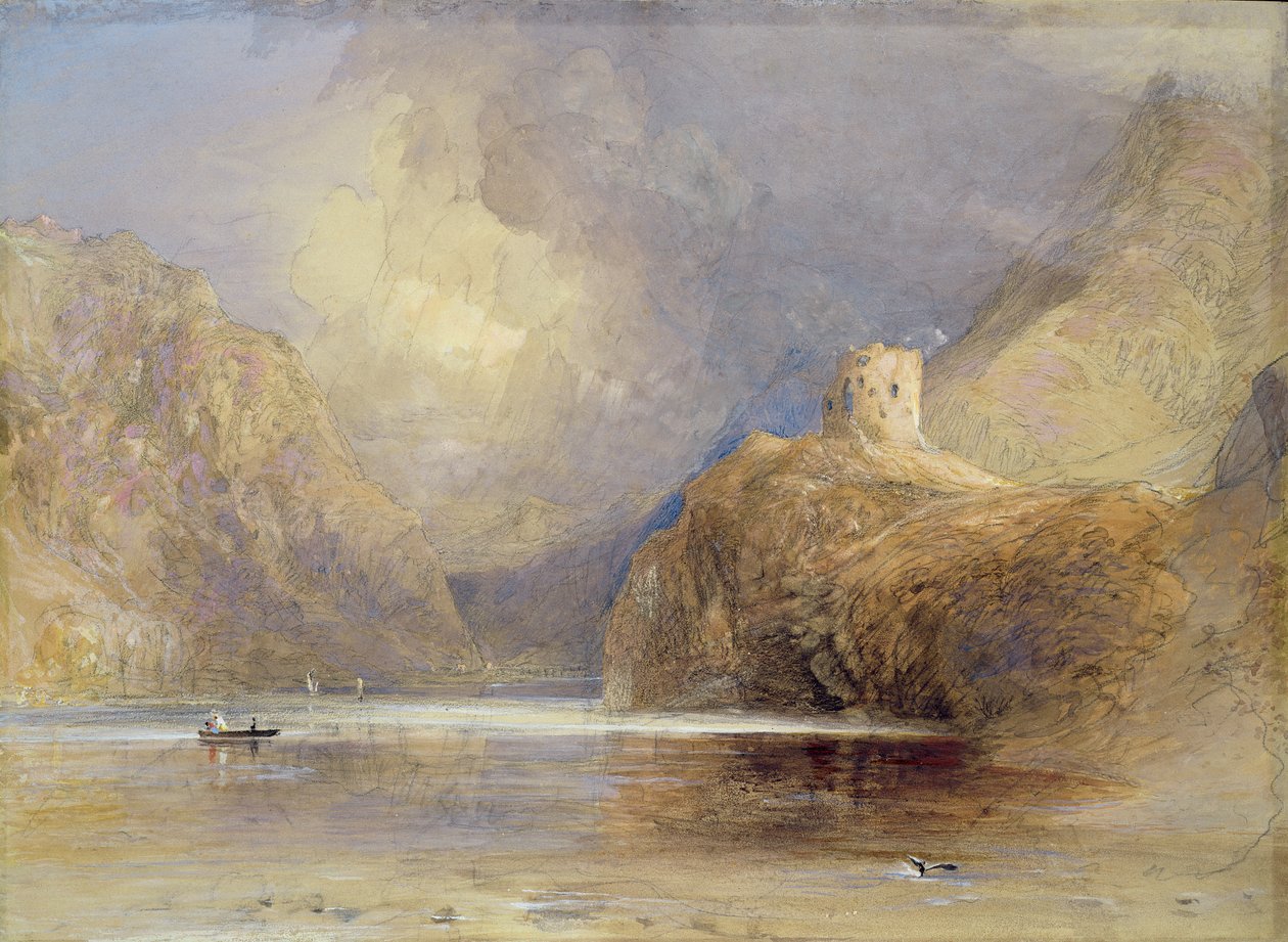 Hrad Dolbadern, Llanberis, Severní Wales od Samuel Palmer