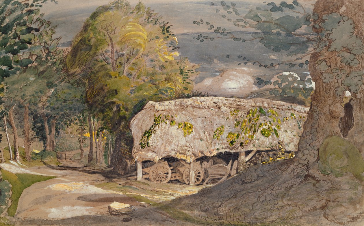 Krajina s Barn, Shoreham od Samuel Palmer