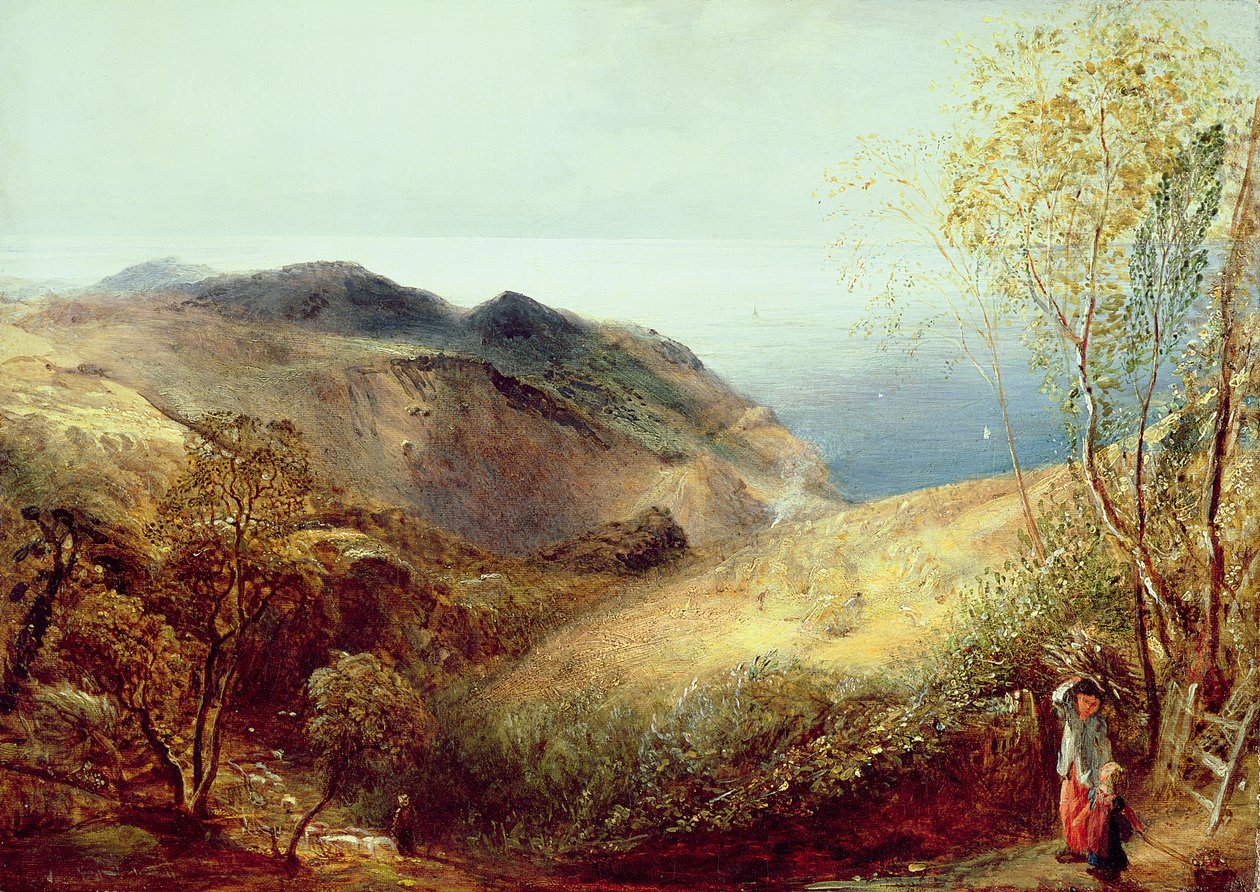 Na Chalden Down, Dorset, kolem 1834-35 od Samuel Palmer