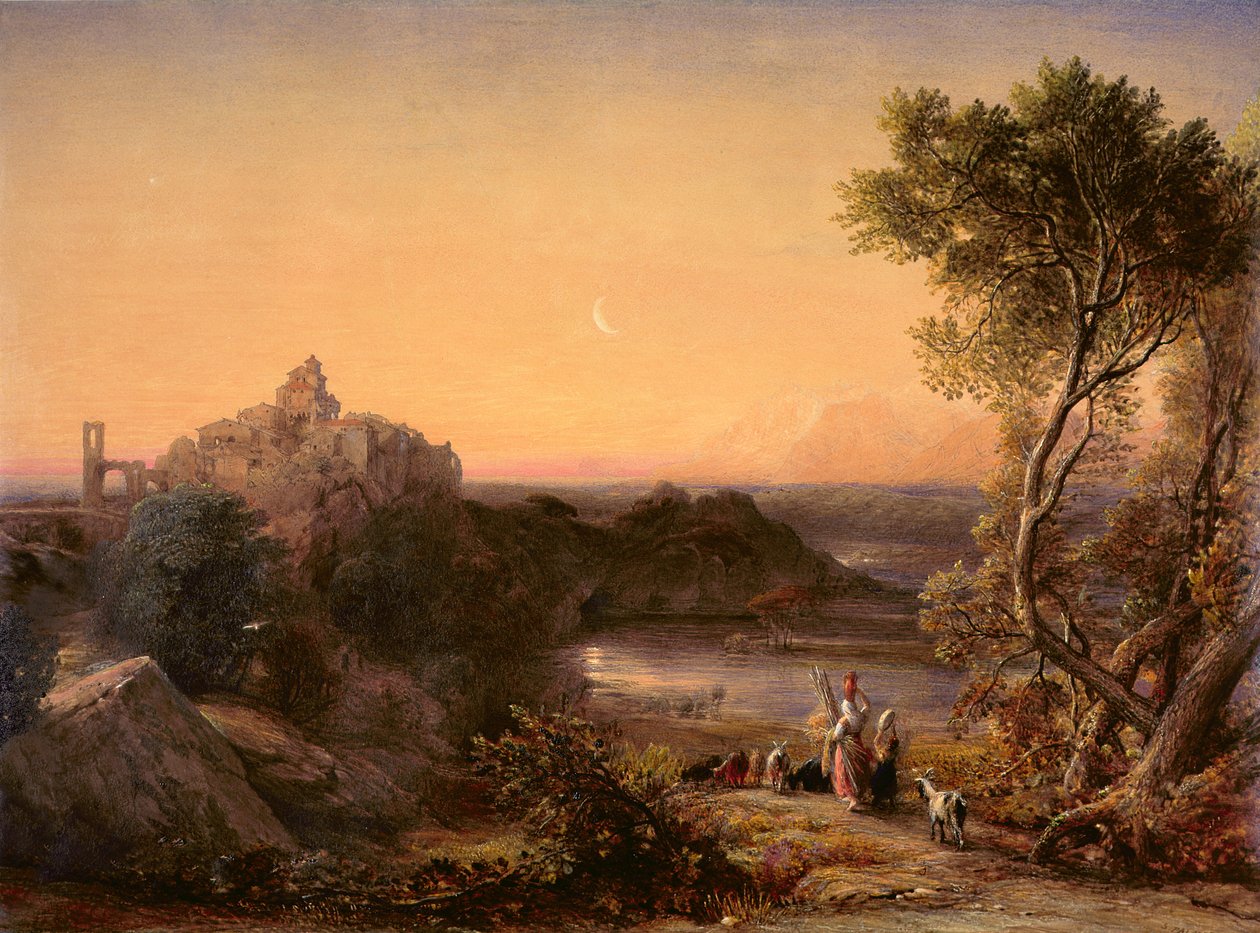 Papigno na řece Nar pod vodopády Terni, 1839 od Samuel Palmer