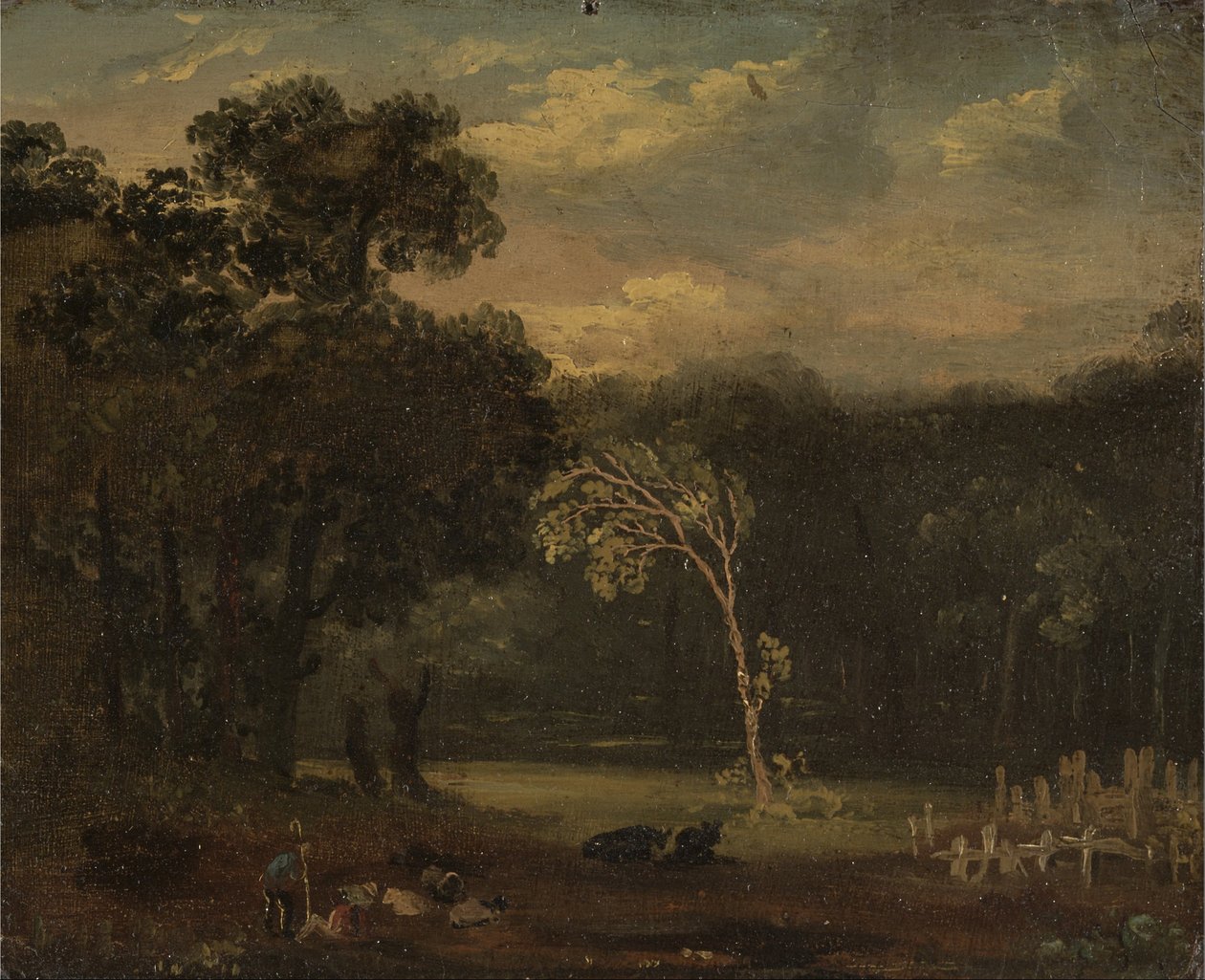 Skica z přírody v Sion Parku od Samuel Palmer