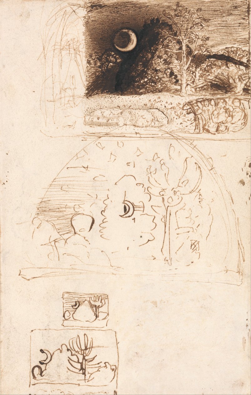 Půlměsíc od Samuel Palmer