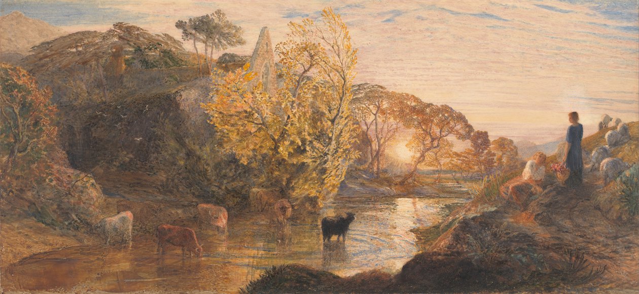 Opatství Tintern při západu slunce od Samuel Palmer
