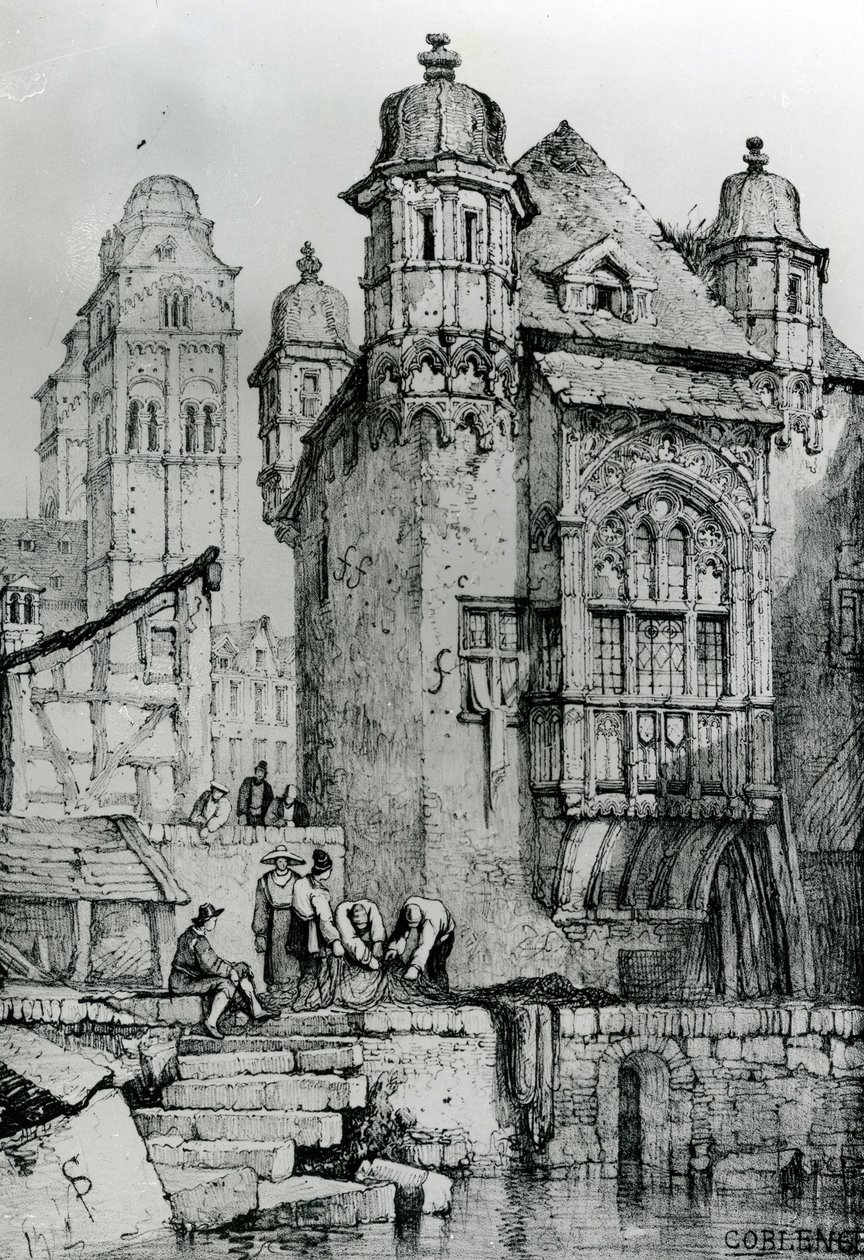 Coblence ze skic ve Flandrech a Německu, 1833 od Samuel Prout