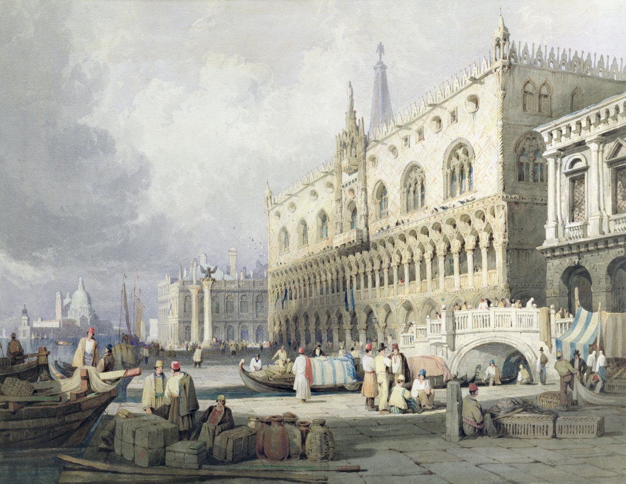 Palazzo Ducale, Benátky od Samuel Prout