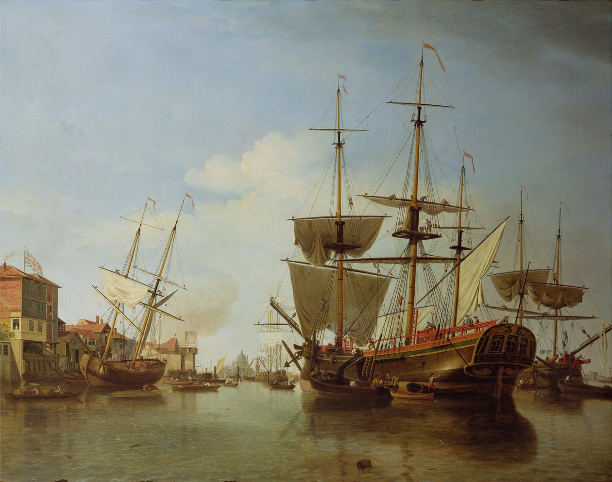 Přeprava po Temži v Rotherhithe, kolem roku 1753 od Samuel Scott