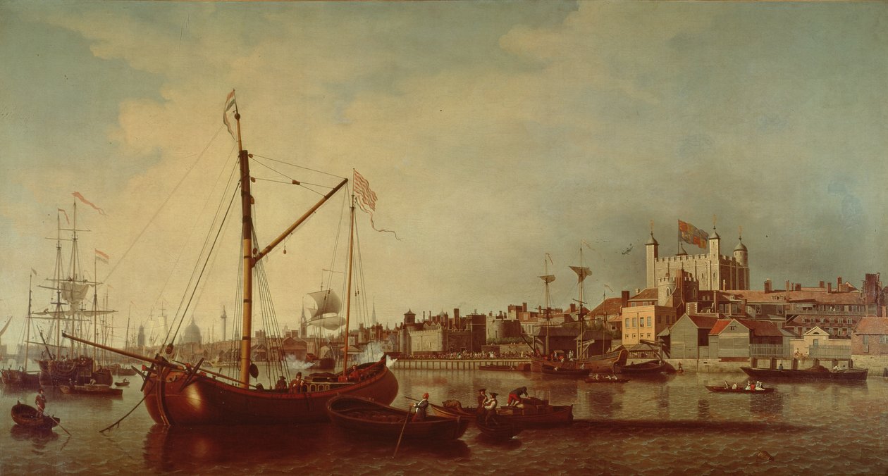 Tower of London z Temže od Samuel Scott