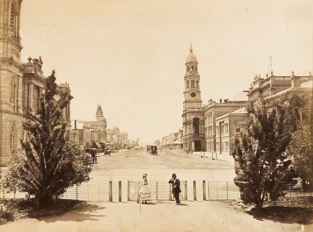 King William Street Adelaide, při pohledu na sever od Victoria Square od Samuel Sweet