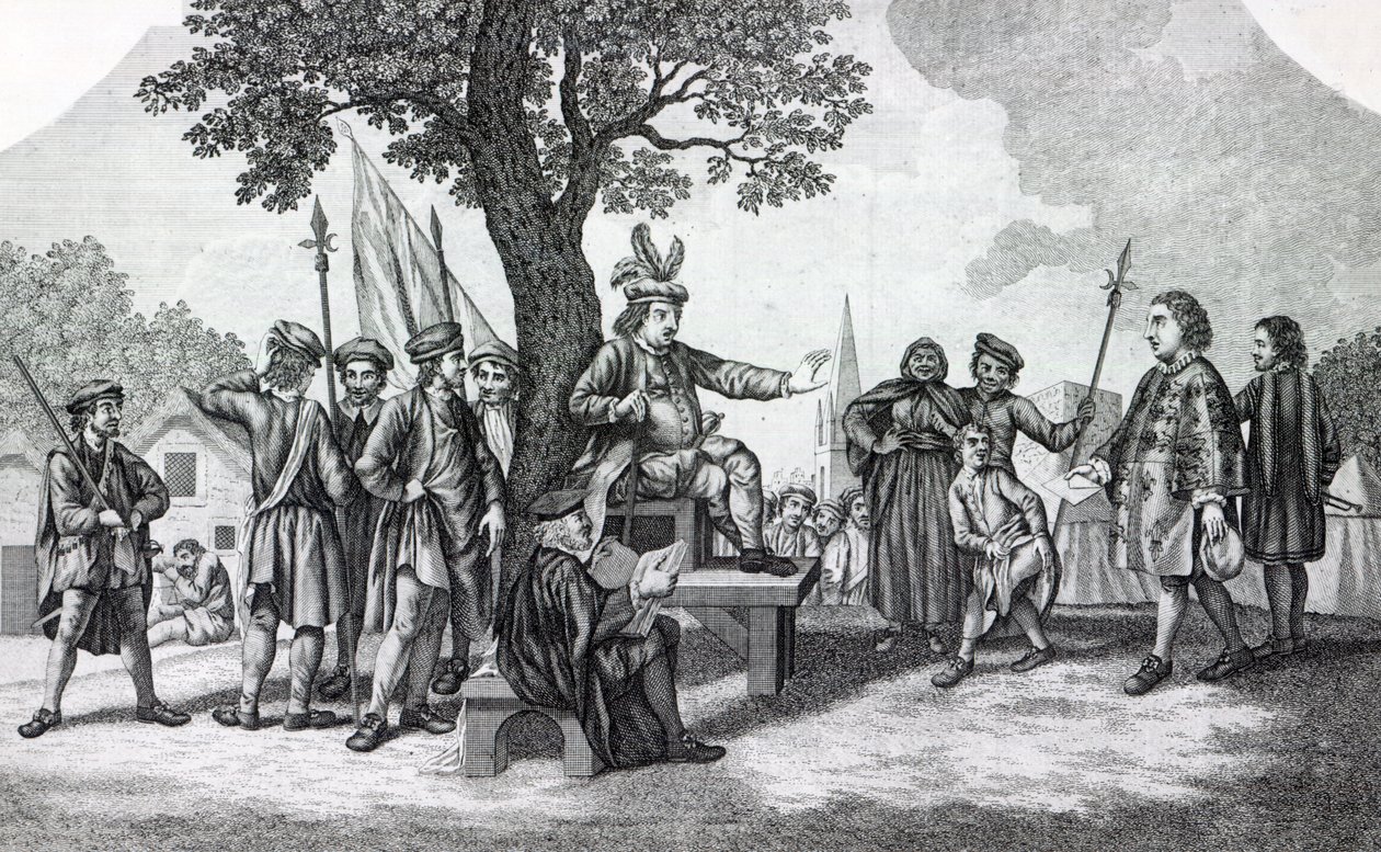 Robert Kett seděl pod „stromem reformace“ a přijímal královského posla od Samuel Wale
