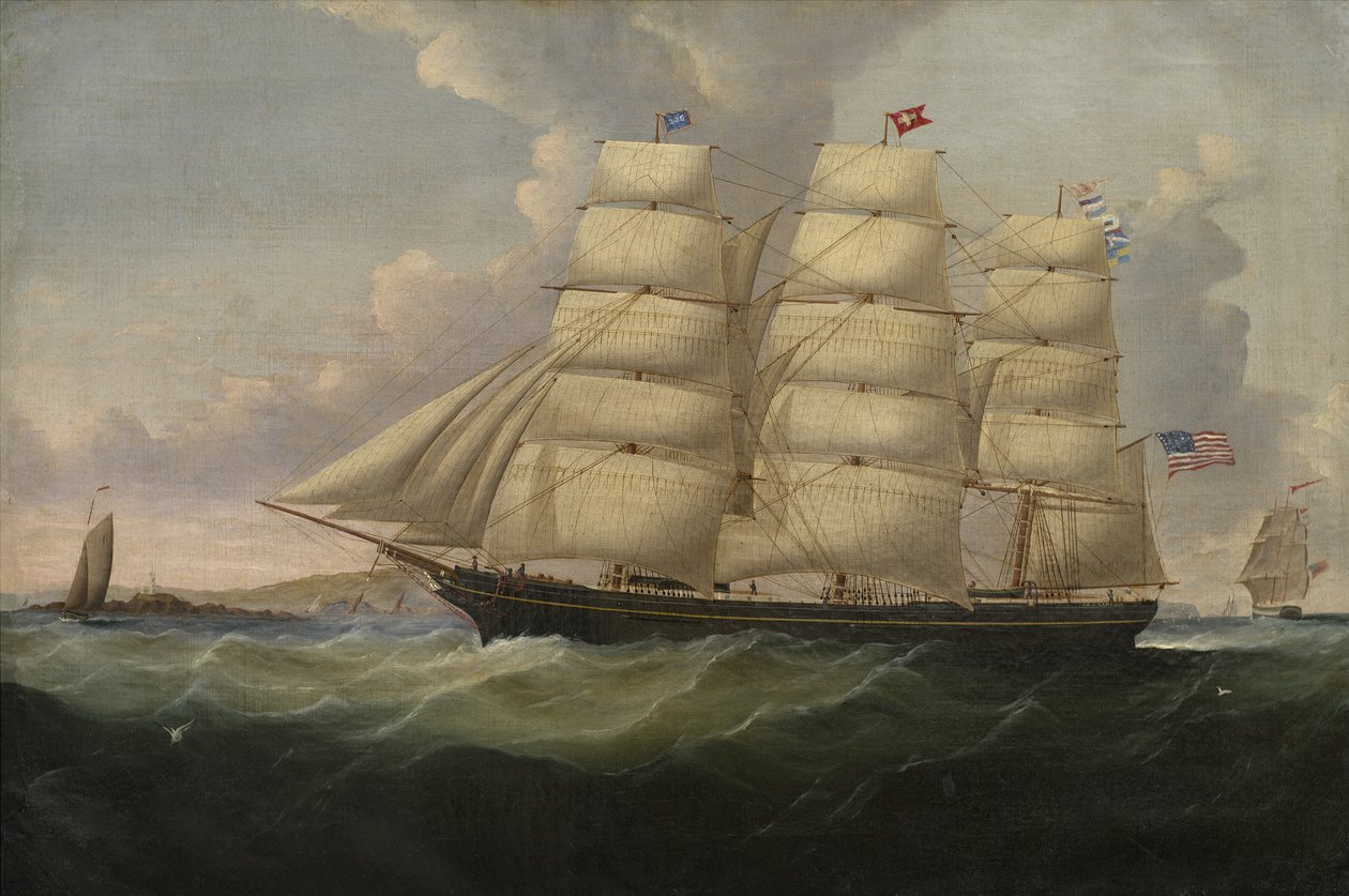 Obchodní loď Robert L. Lane, 1850 olej na plátně od Samuel Walters