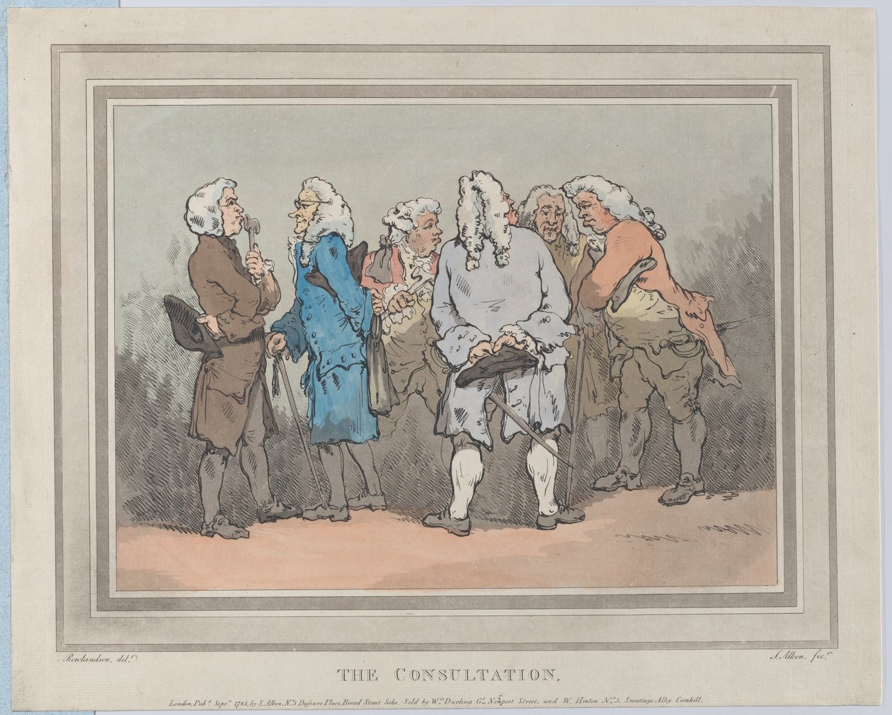 Konzultace, září 1785, září 1785. od Samuel Alken