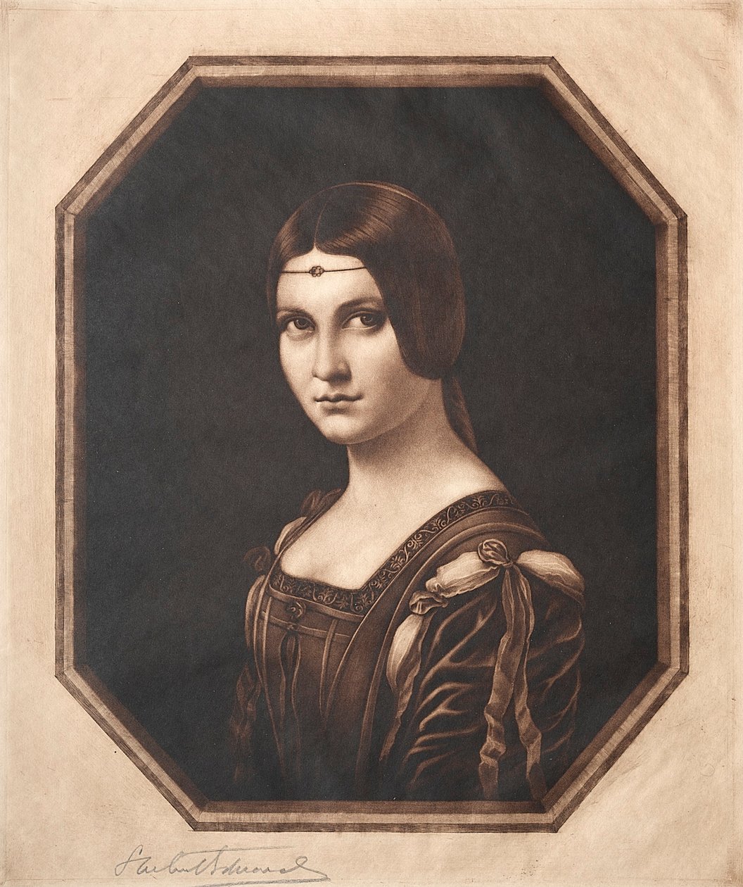 La Belle Ferronniere, 19.-20. století. od Samuel Arlent Edwards