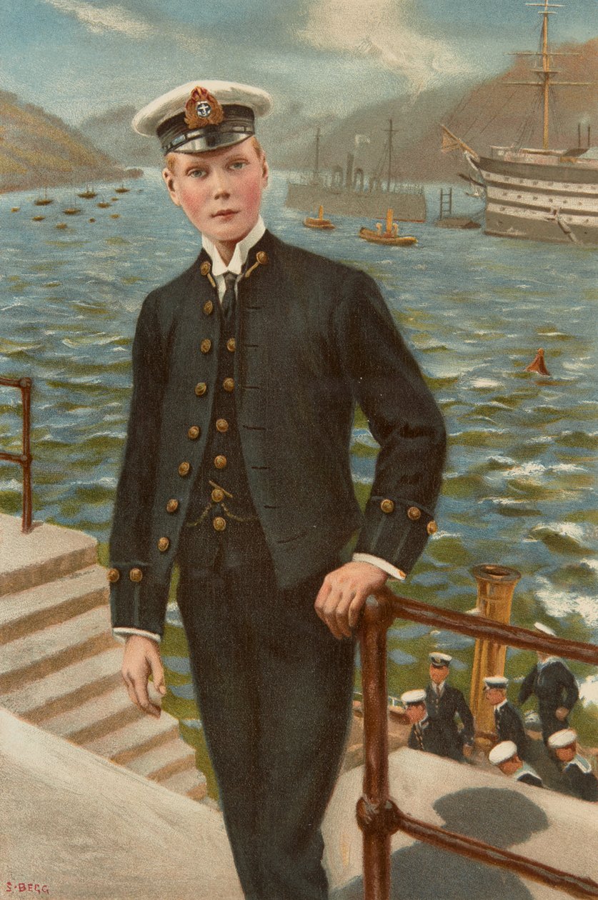 Edward, princ z Walesu jako námořní kadet od Samuel Begg