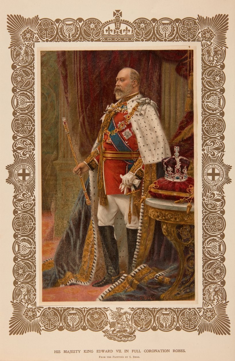 Král Edward VII v korunovačním rouchu od Samuel Begg