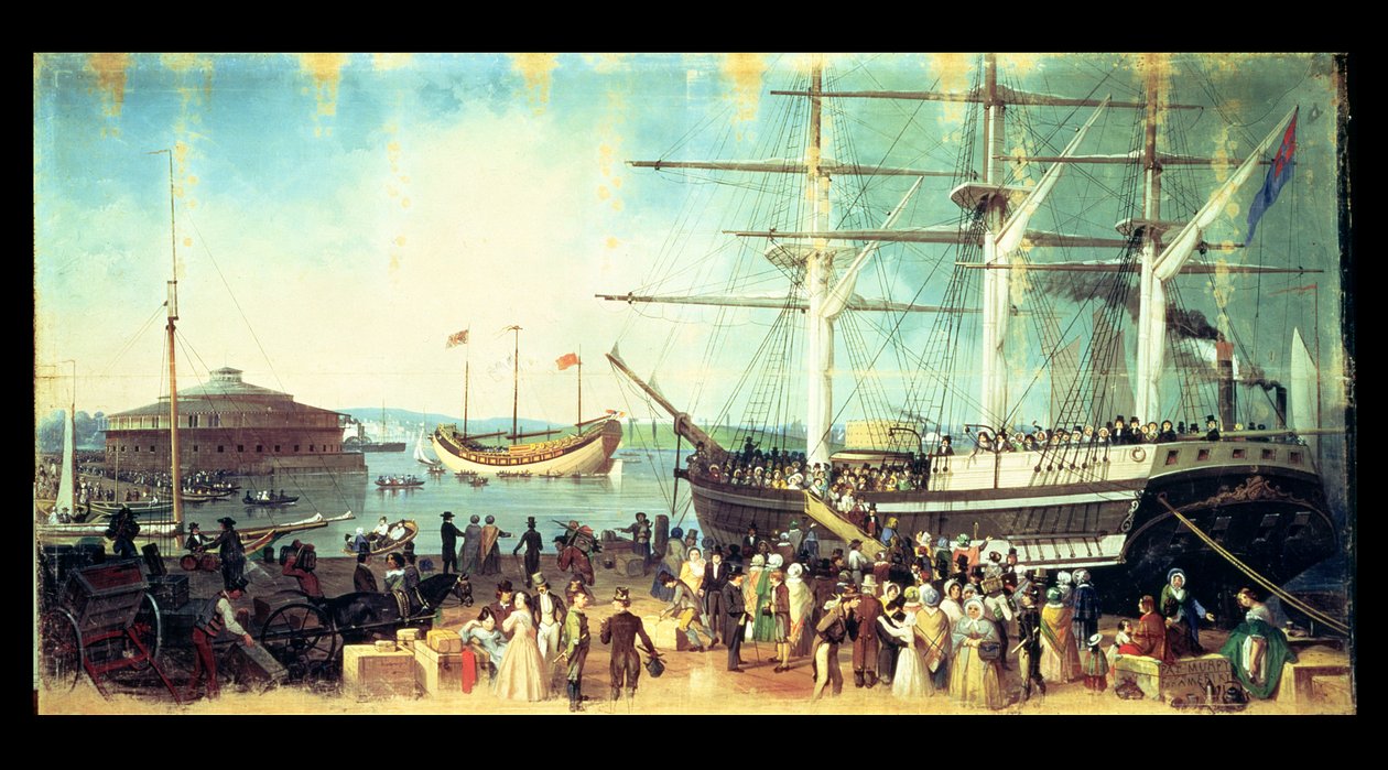 Newyorský záliv a přístav od Samuel Bell Waugh