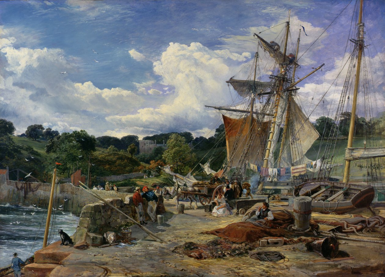 The Pier Head, Aberdour, Firth of Forth, 1865 od Samuel Bough