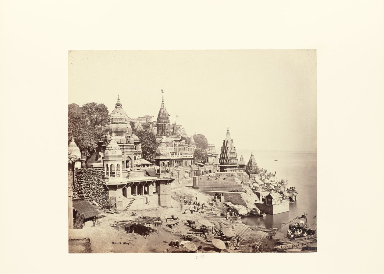 Benáres; Hořící ghát od Samuel Bourne