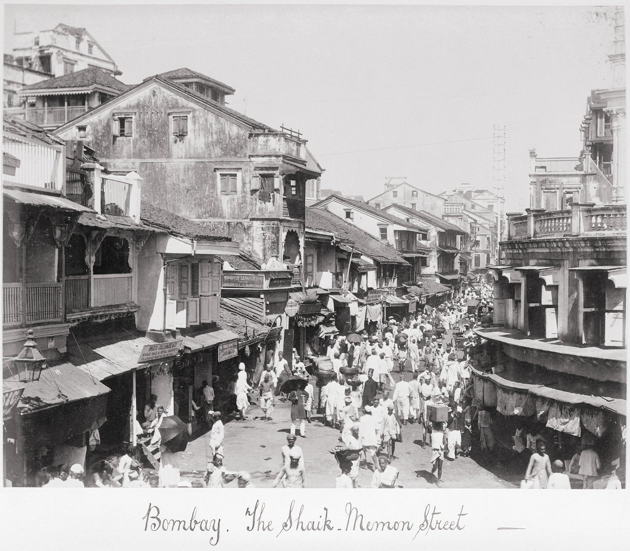 Bombaj, ulice Said-Memon od Samuel Bourne