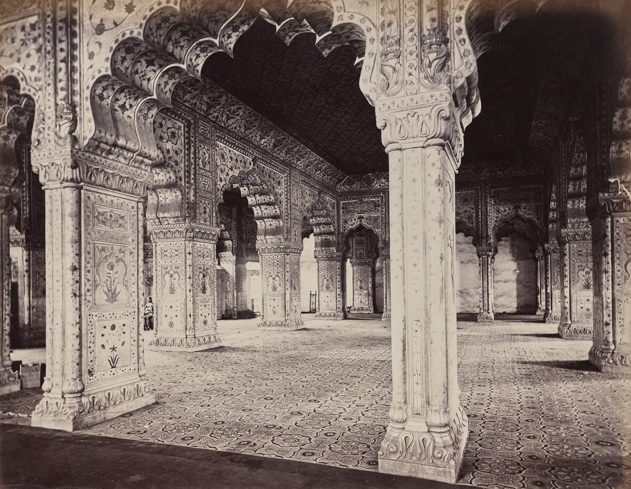 Dillí. Císařský palác. Interiér Dewani v soukromém sále od Samuel Bourne