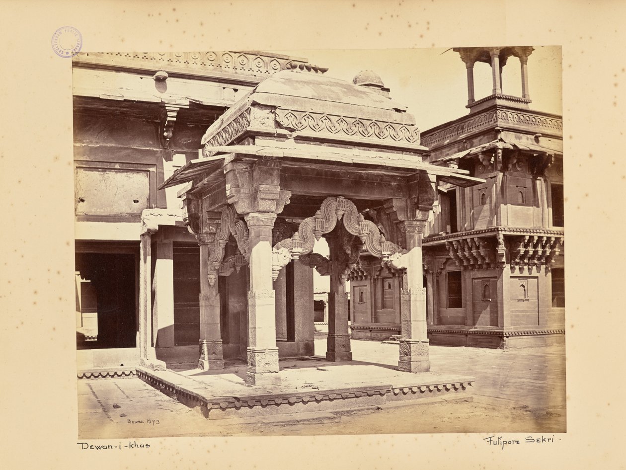 Fatehpur Sikri; Guru-ki-Mandi neboli chrám hinduistického světce od Samuel Bourne