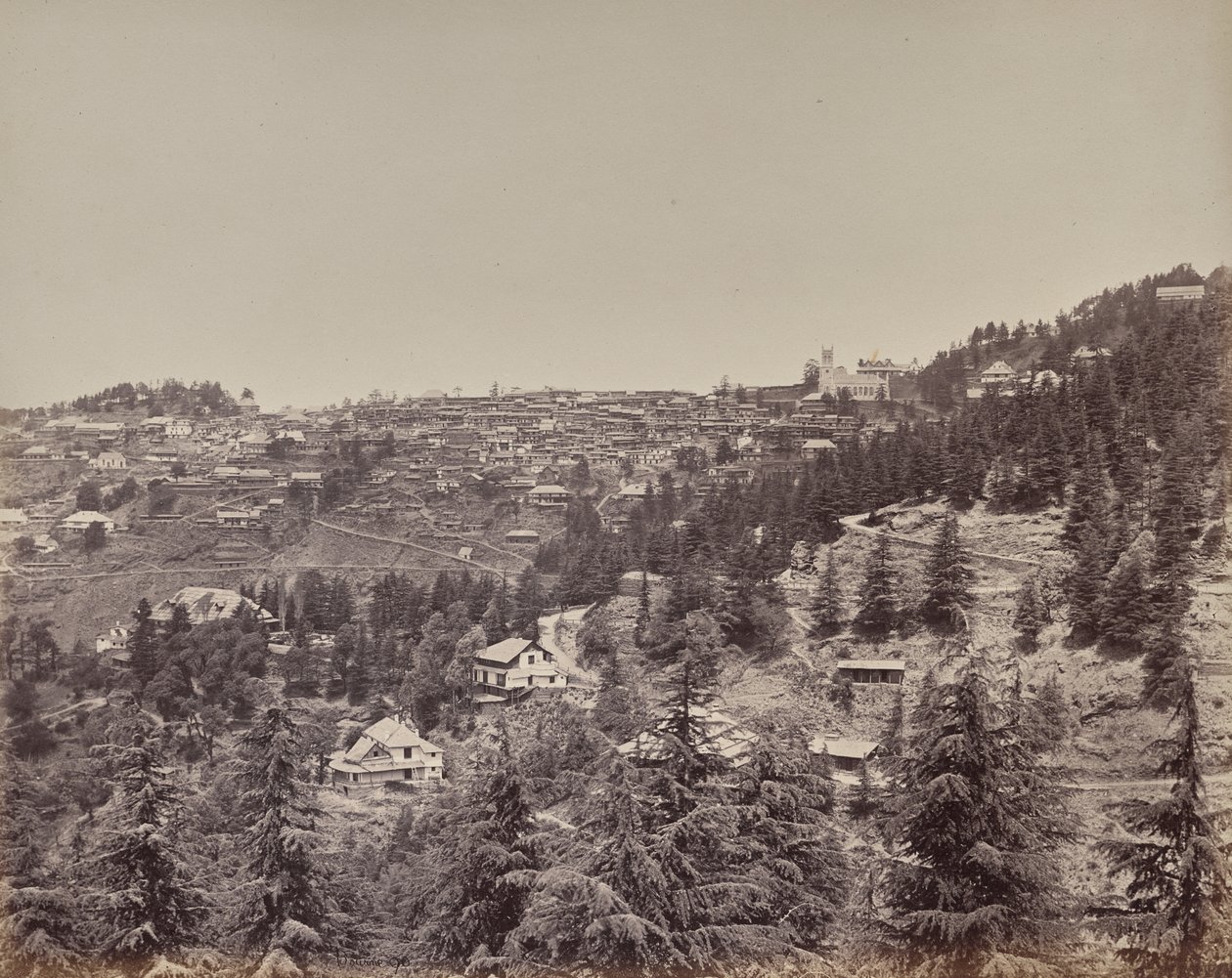 Šimla. Pohled z Oakover House od Samuel Bourne