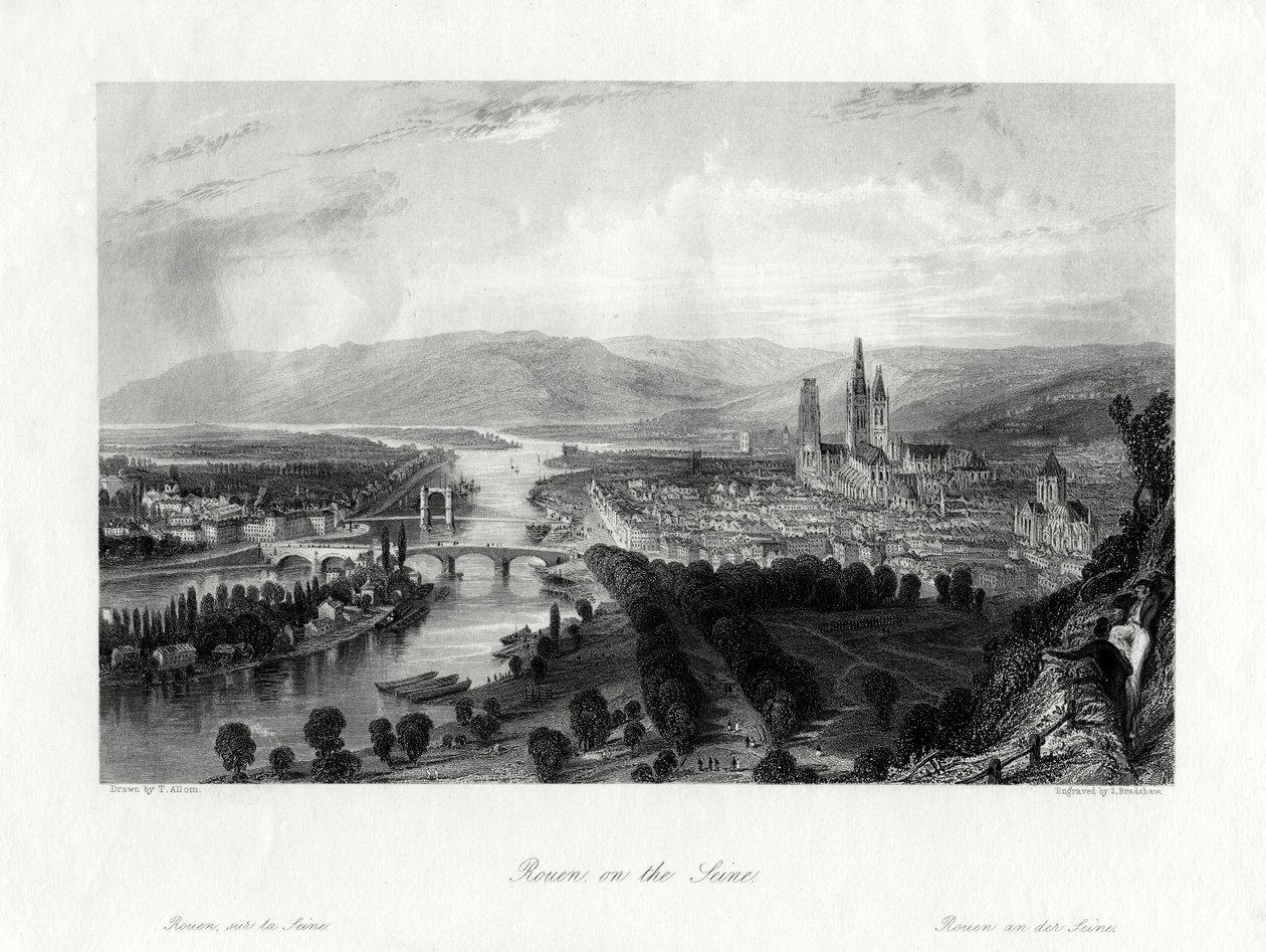 Rouen na Seině, Francie, 1875 od Samuel Bradshaw