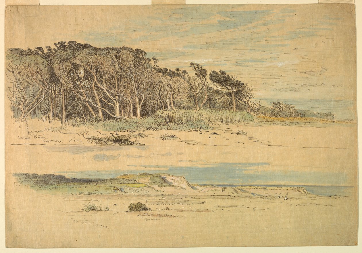 Kresba, Sea Girt, New Jersey, 11. září 1878 od Samuel Colman