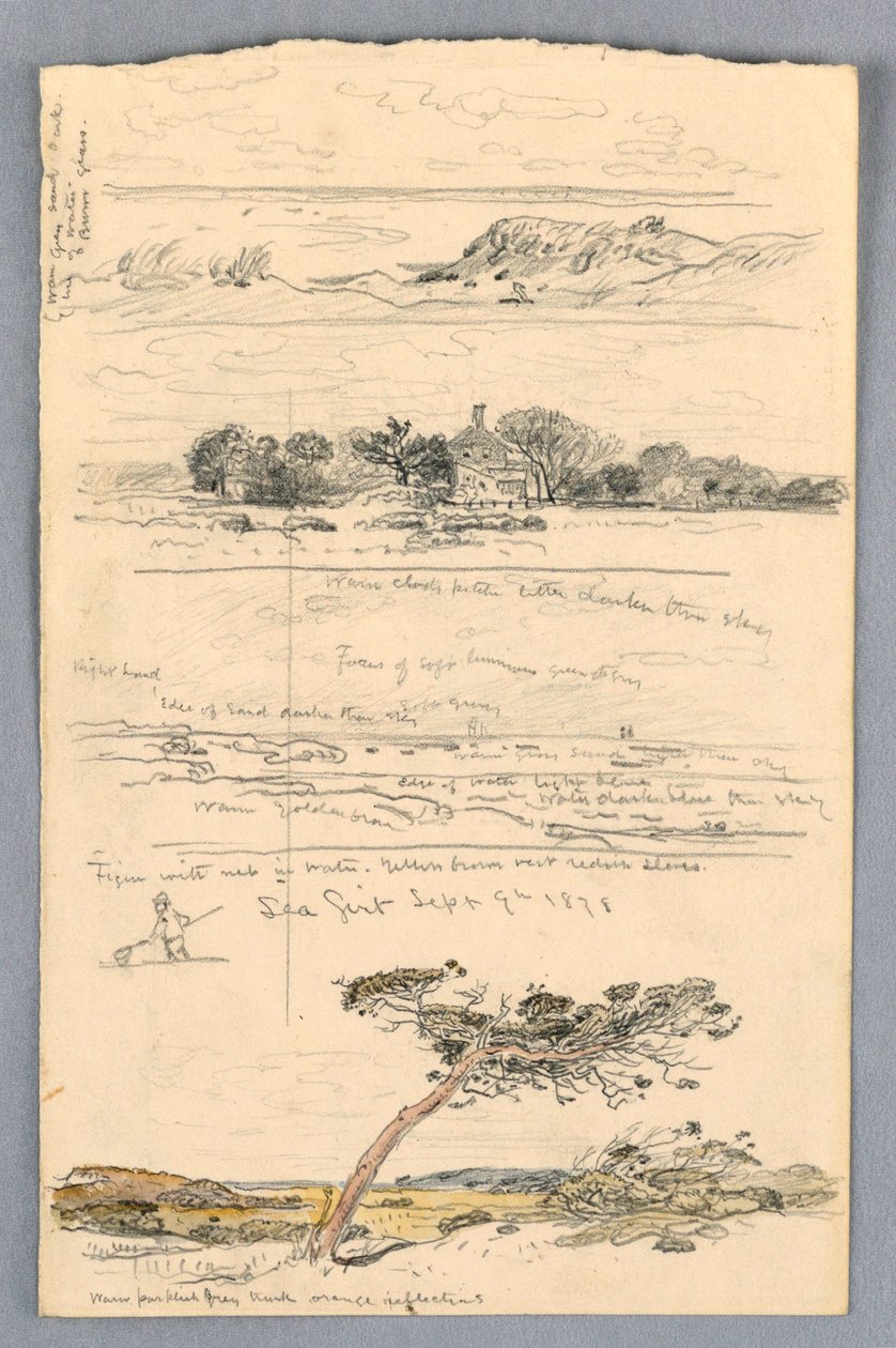 Kresba, Náčrtky z města Sea Girt, New Jersey, září 1878 od Samuel Colman