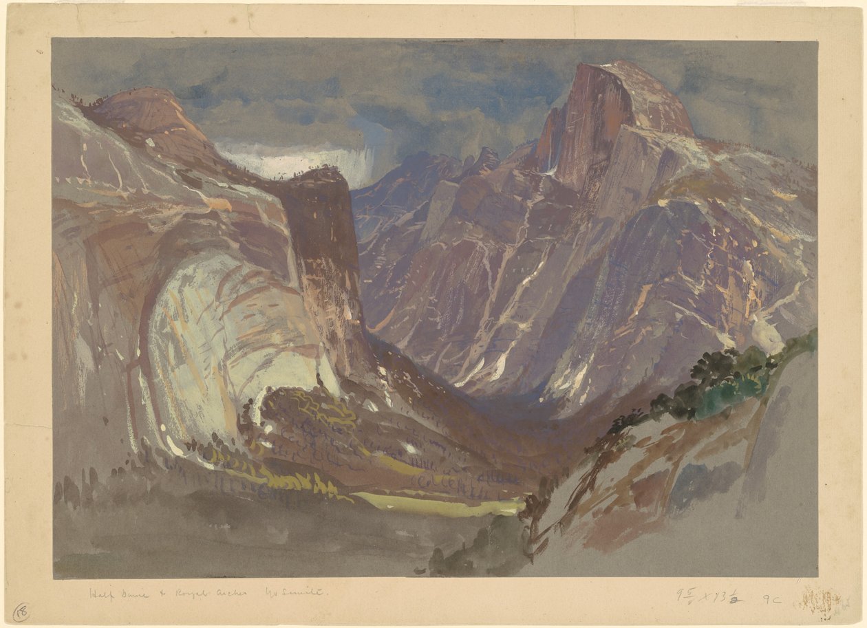 Half Dome a Royal Arches, Yosemite, z Glacier Point od Samuel Colman
