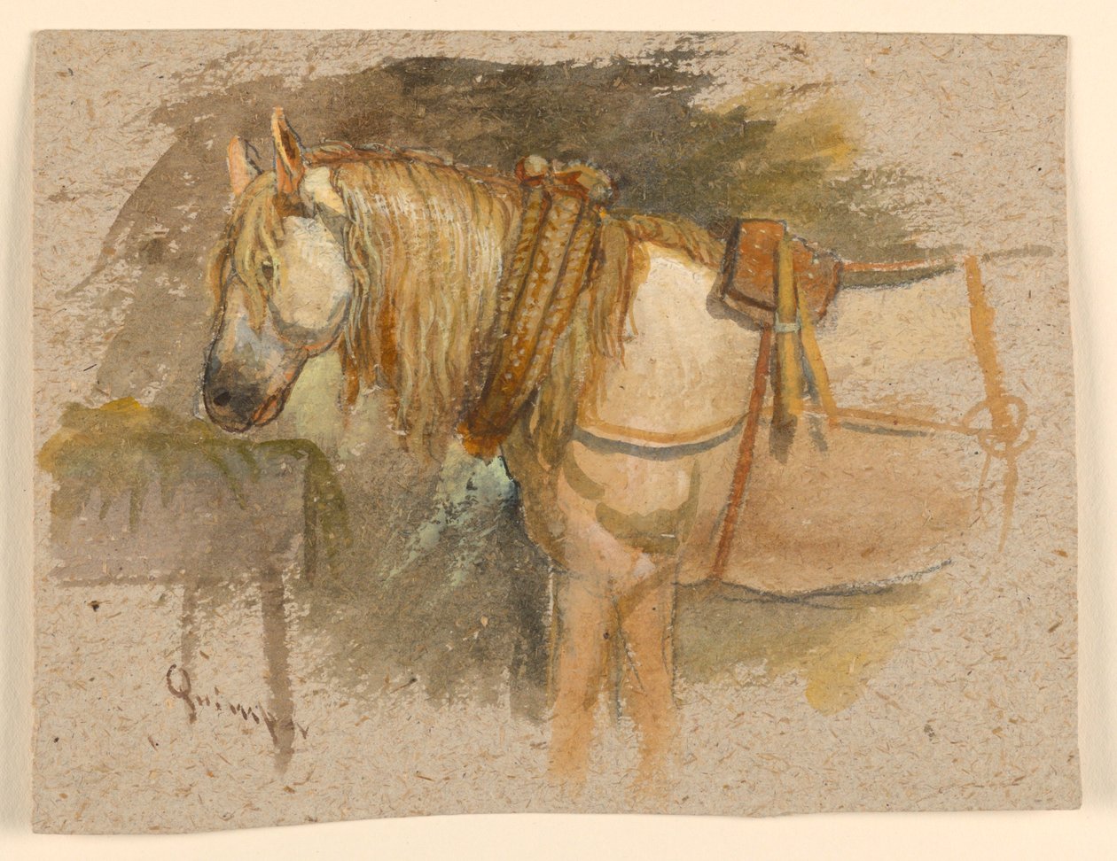 Studie koně, Quimper, Bretaň od Samuel Colman