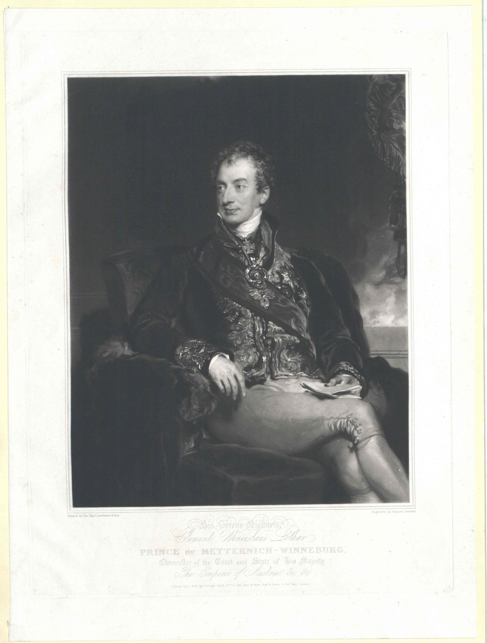 Klement Wenzel Lothar kníže z Metternich-Winneburgu od Samuel Cousins