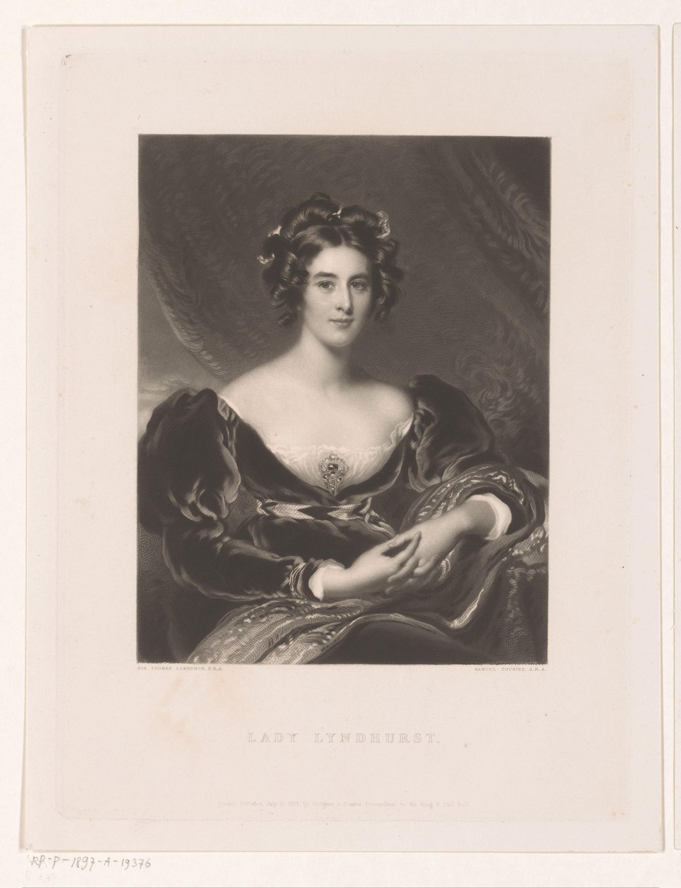 Portrét Sarah Garay Lyndhurst Lady Lyndhurst (název na objektu) od Samuel Cousins