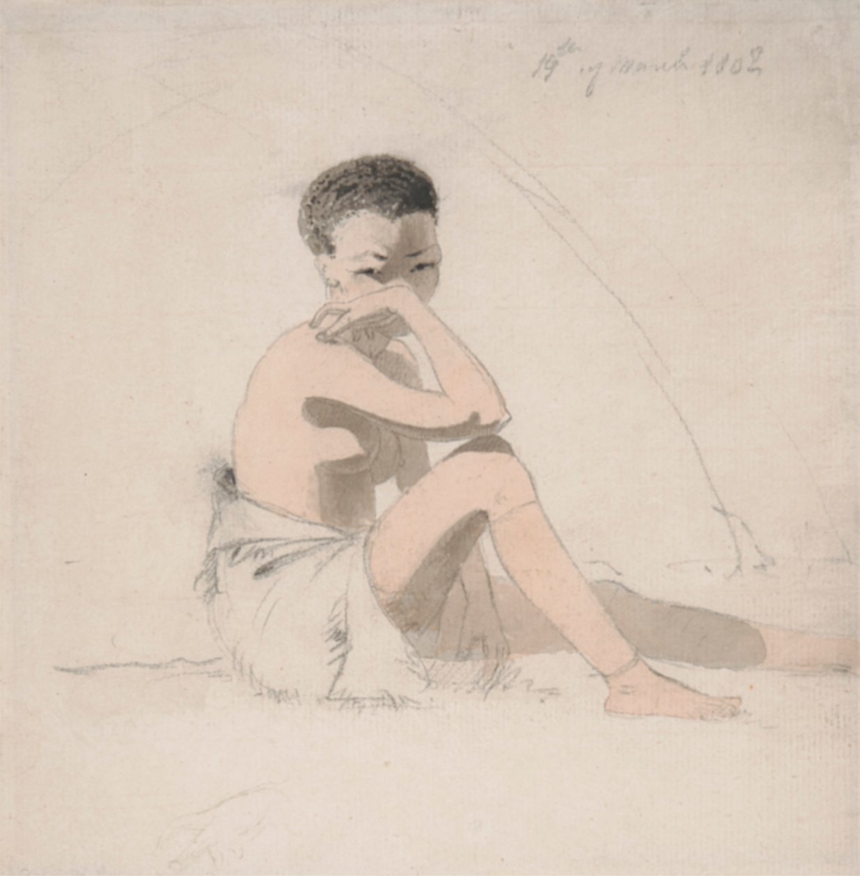Sedící dívka Korah od Samuel Daniell