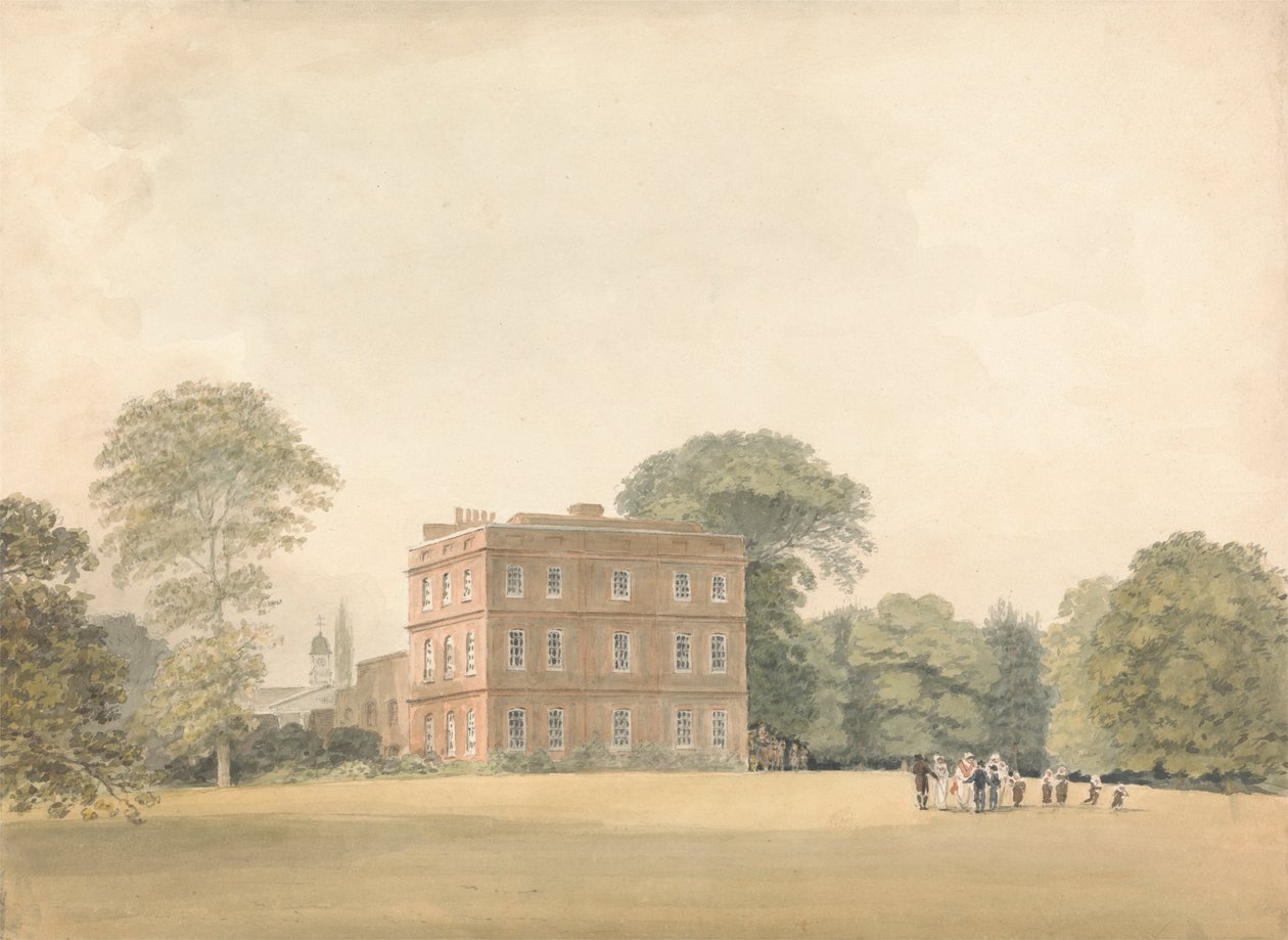 Boční pohled na Ayot House, Hertfordshire od Samuel Davis