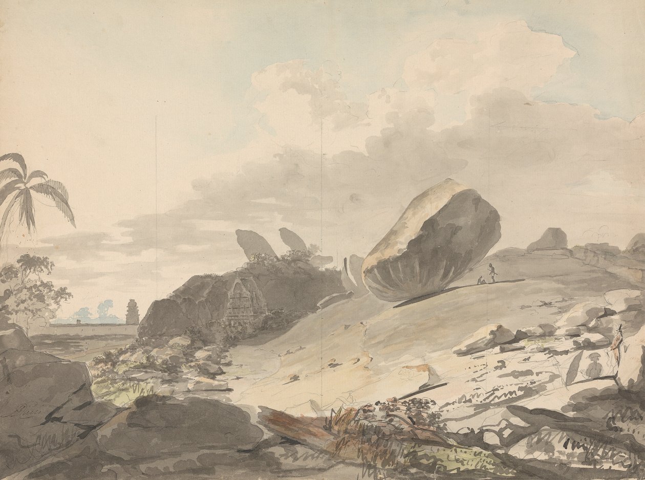 Sedm pagod, Mamallapuram od Samuel Davis